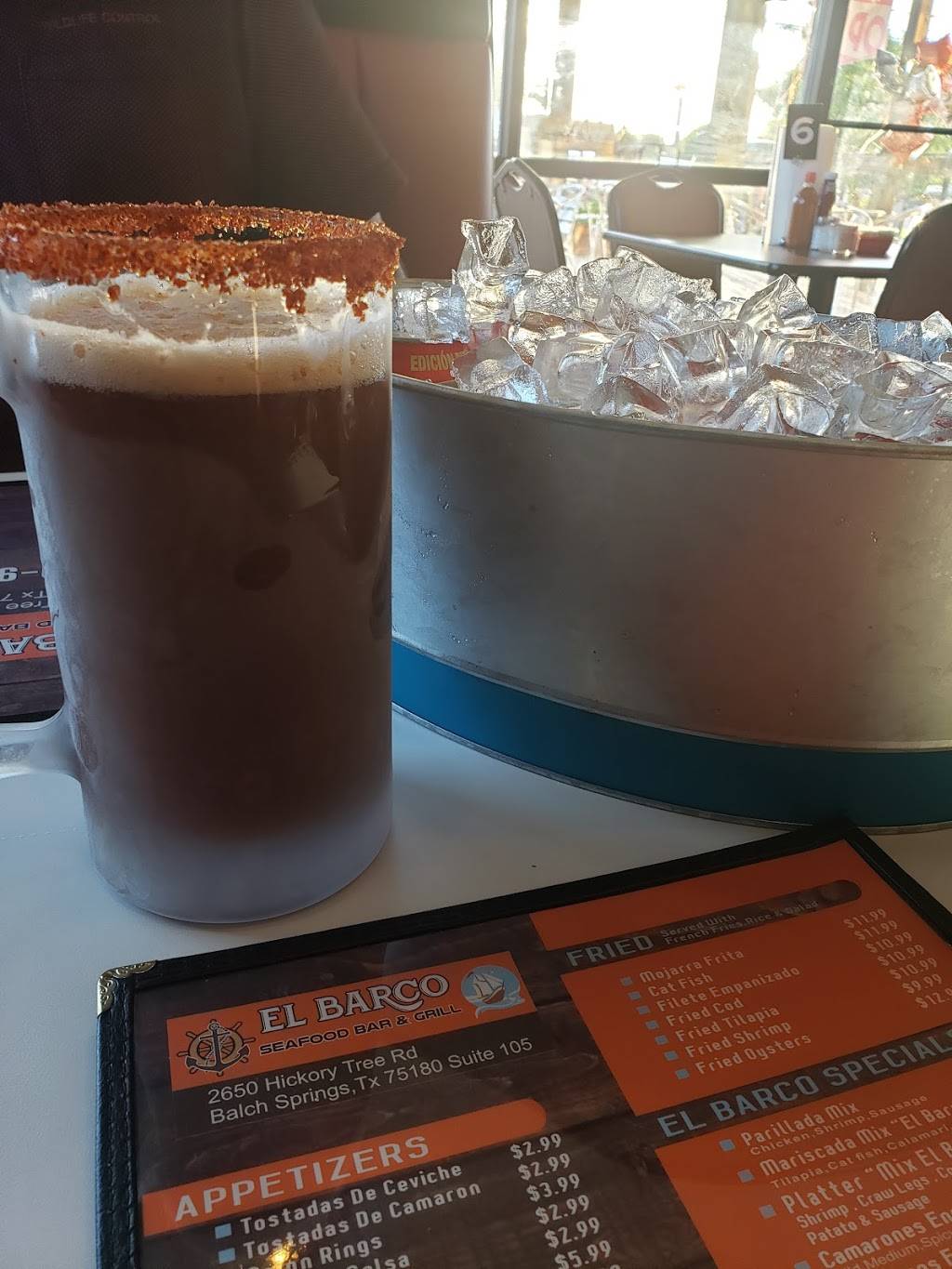 El barco Seafood Bar & Grill.” | restaurant | 2650 Hickory Tree Rd, Balch Springs, TX 75180, USA | 2145799638 OR +1 214-579-9638