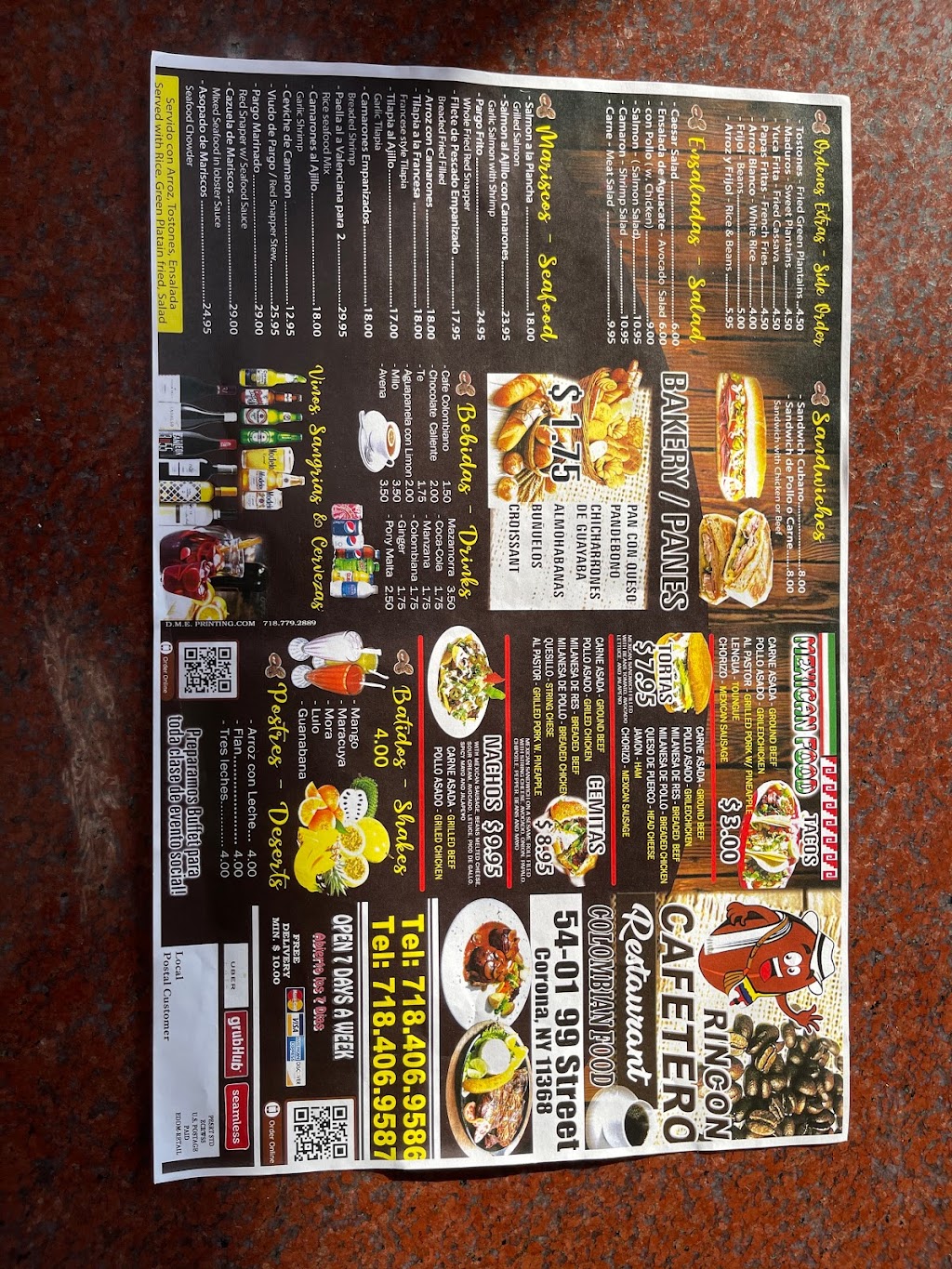 Rincón cafetero | restaurant | 54-01 99th St, Queens, NY 11368, USA | 7184069586 OR +1 718-406-9586