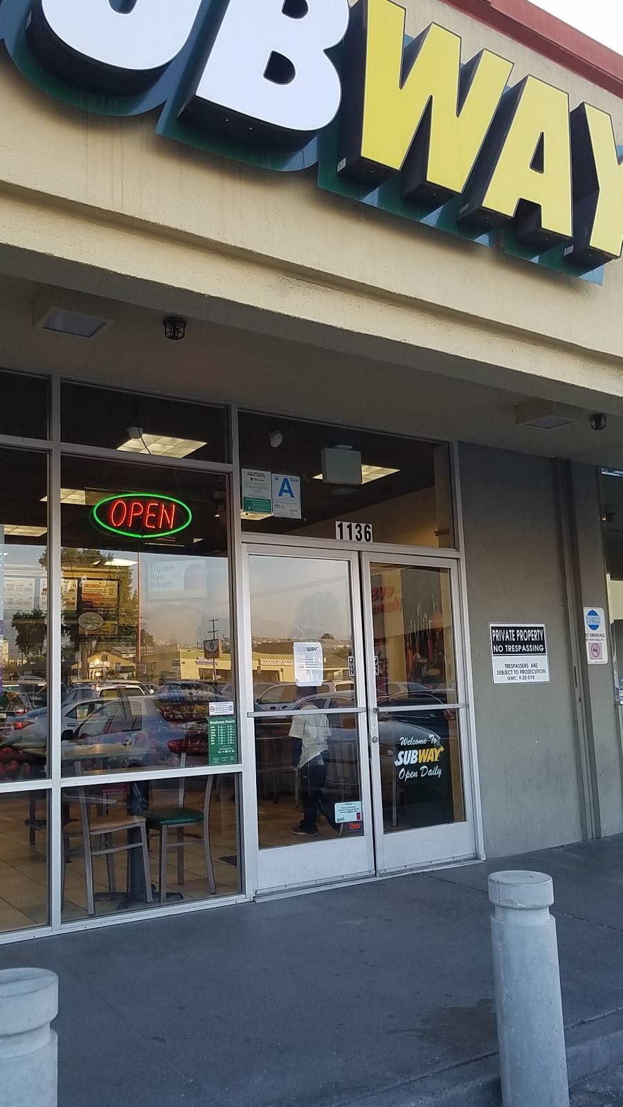 Subway Restaurants | restaurant | 1136 E Broadway, Glendale, CA 91205, USA | 8185462685 OR +1 818-546-2685