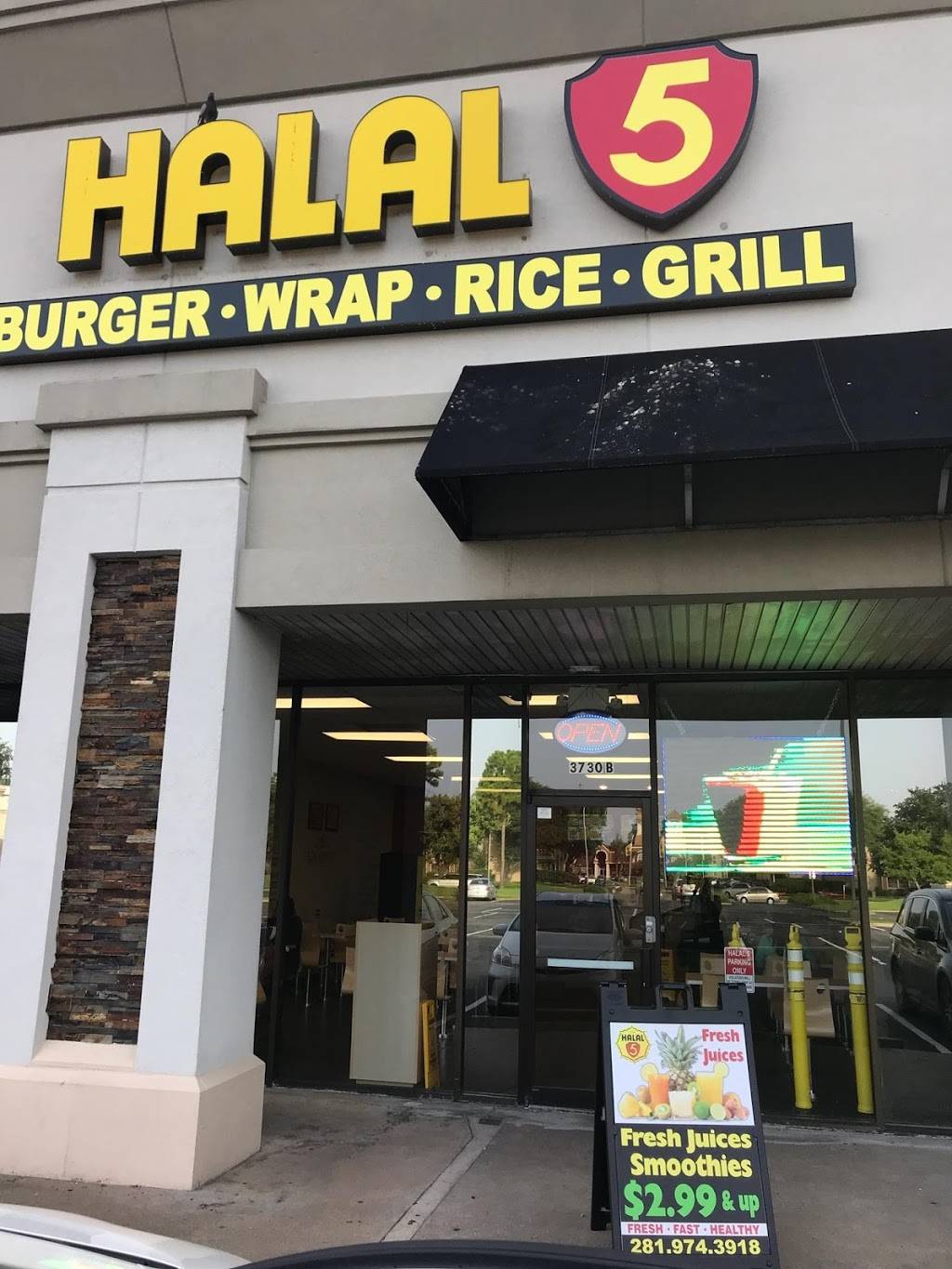 Halal5 Restaurant | restaurant | 3730-B S Gessner Rd, Houston, TX 77063, USA | 2819743918 OR +1 281-974-3918