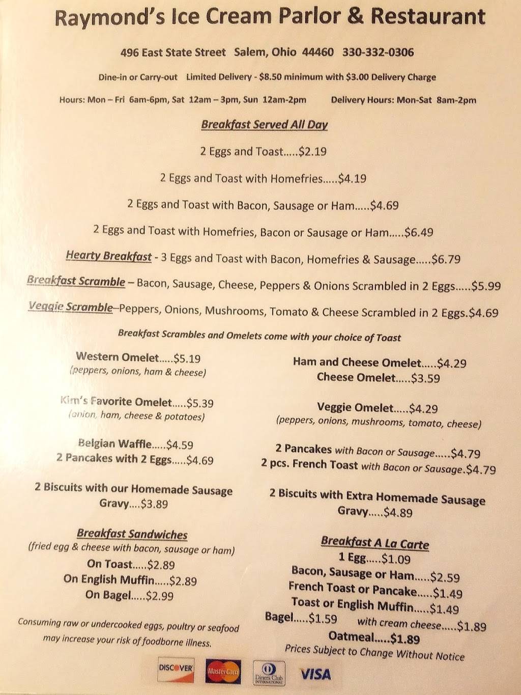 Ice Cream Parlor | restaurant | 496 E State St, Salem, OH 44460, USA | 3303320306 OR +1 330-332-0306