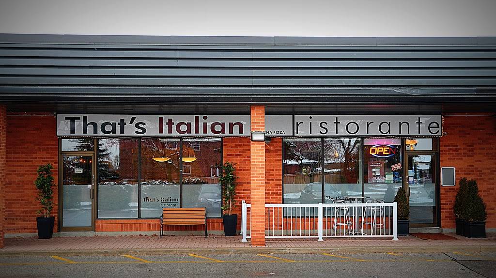 Thats Italian Ristorante | restaurant | 2 Tall Grass Trail #4, Woodbridge, ON L4L 3Y9, Canada | 4164825426 OR +1 416-482-5426
