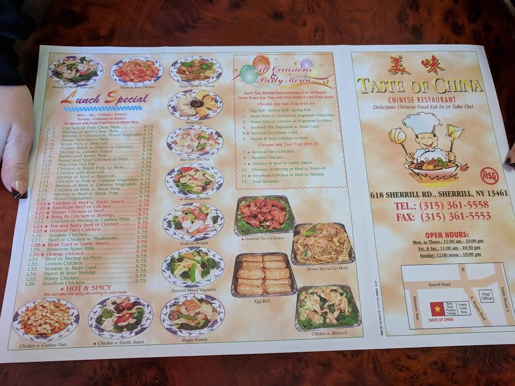 Taste of China Sherrill Inc | restaurant | 618 Sherrill Rd, Sherrill, NY 13461, USA | 3153615558 OR +1 315-361-5558