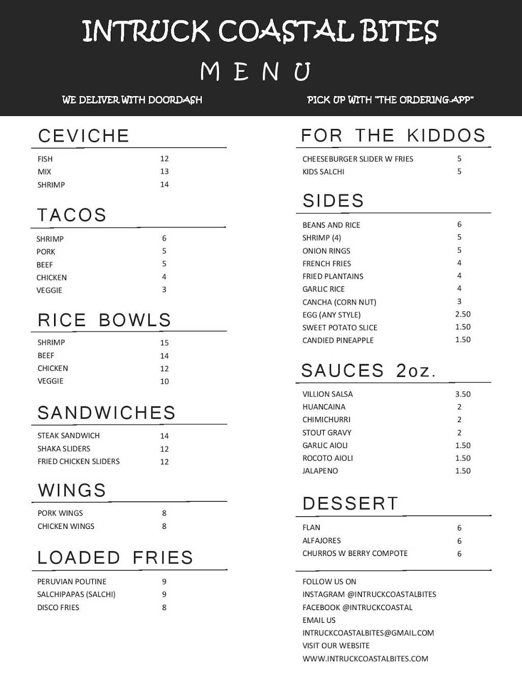 Intruck Coastal Bites | restaurant | 411 E New Haven Ave, Melbourne, FL 32901, USA | 3095740089 OR +1 309-574-0089