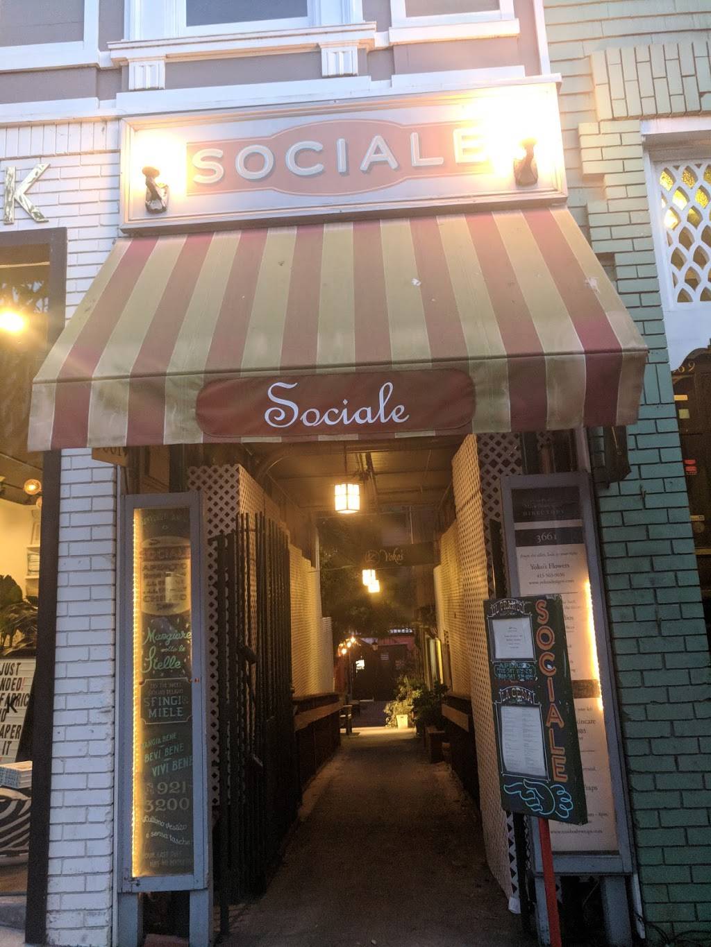 Sociale | restaurant | 3665 Sacramento St, San Francisco, CA 94118, USA | 4159213200 OR +1 415-921-3200