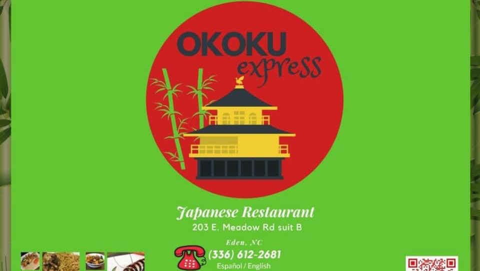 Okoku Express Japanese Restaurant | restaurant | 203 Unit B E, W Meadow Rd, Eden, NC 27288, USA | 3366122681 OR +1 336-612-2681