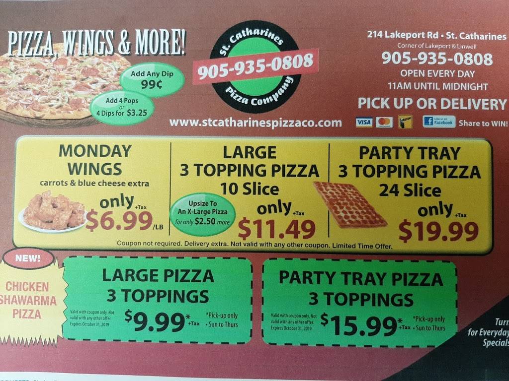 St. Catharines Pizza Company | restaurant | 224 Lakeport Rd, St. Catharines, ON L2N 4R5, Canada | 9059350808 OR +1 905-935-0808