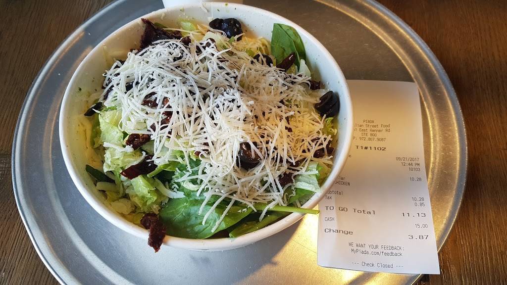 Piada | restaurant | 1551 E Renner Rd #800, Richardson, TX 75082, USA | 9728079087 OR +1 972-807-9087