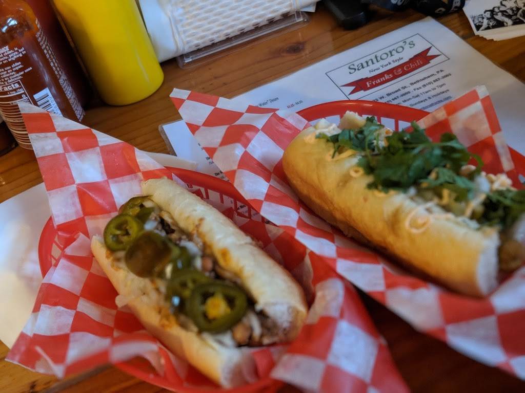Santoros Franks & Chili | restaurant | 432 W Broad St, Bethlehem, PA 18018, USA | 6108673000 OR +1 610-867-3000