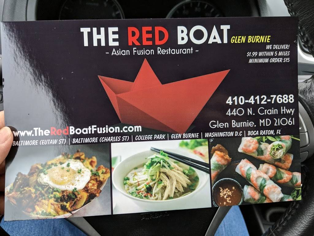 The Red Boat Glen Burnie | restaurant | 440 Crain Hwy, Glen Burnie, MD 21061, USA | 4104127688 OR +1 410-412-7688