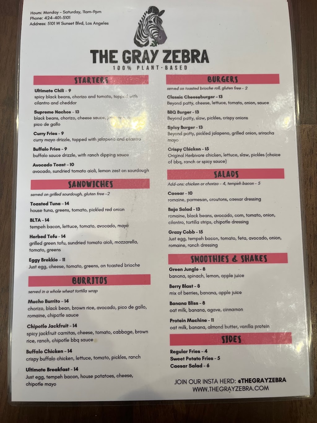 The Gray Zebra | restaurant | 5101 Sunset Blvd, Los Angeles, CA 90027, USA | 4244015101 OR +1 424-401-5101