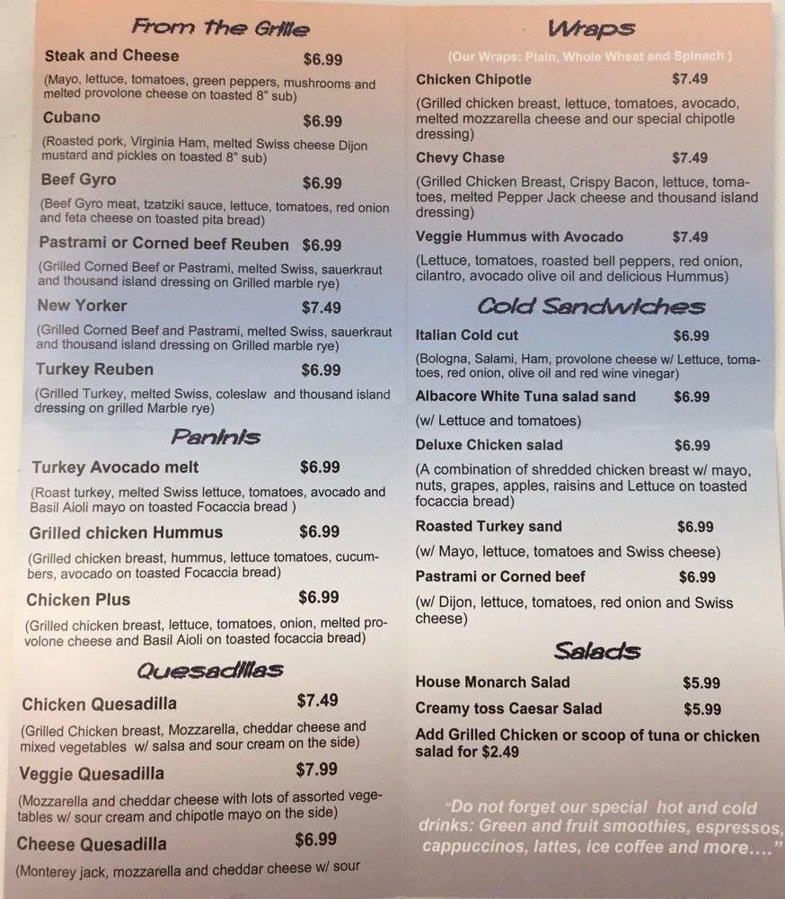 Monarch Cafe | restaurant | 1375 Piccard Dr, Rockville, MD 20850, USA | 3019787911 OR +1 301-978-7911