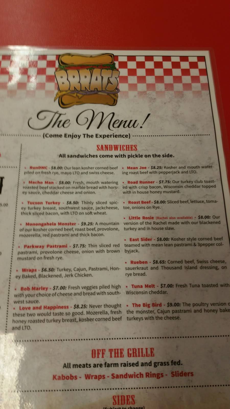 Brrats Deli | restaurant | 1703 Monongahela Ave, Pittsburgh, PA 15218, USA | 4127232227 OR +1 412-723-2227