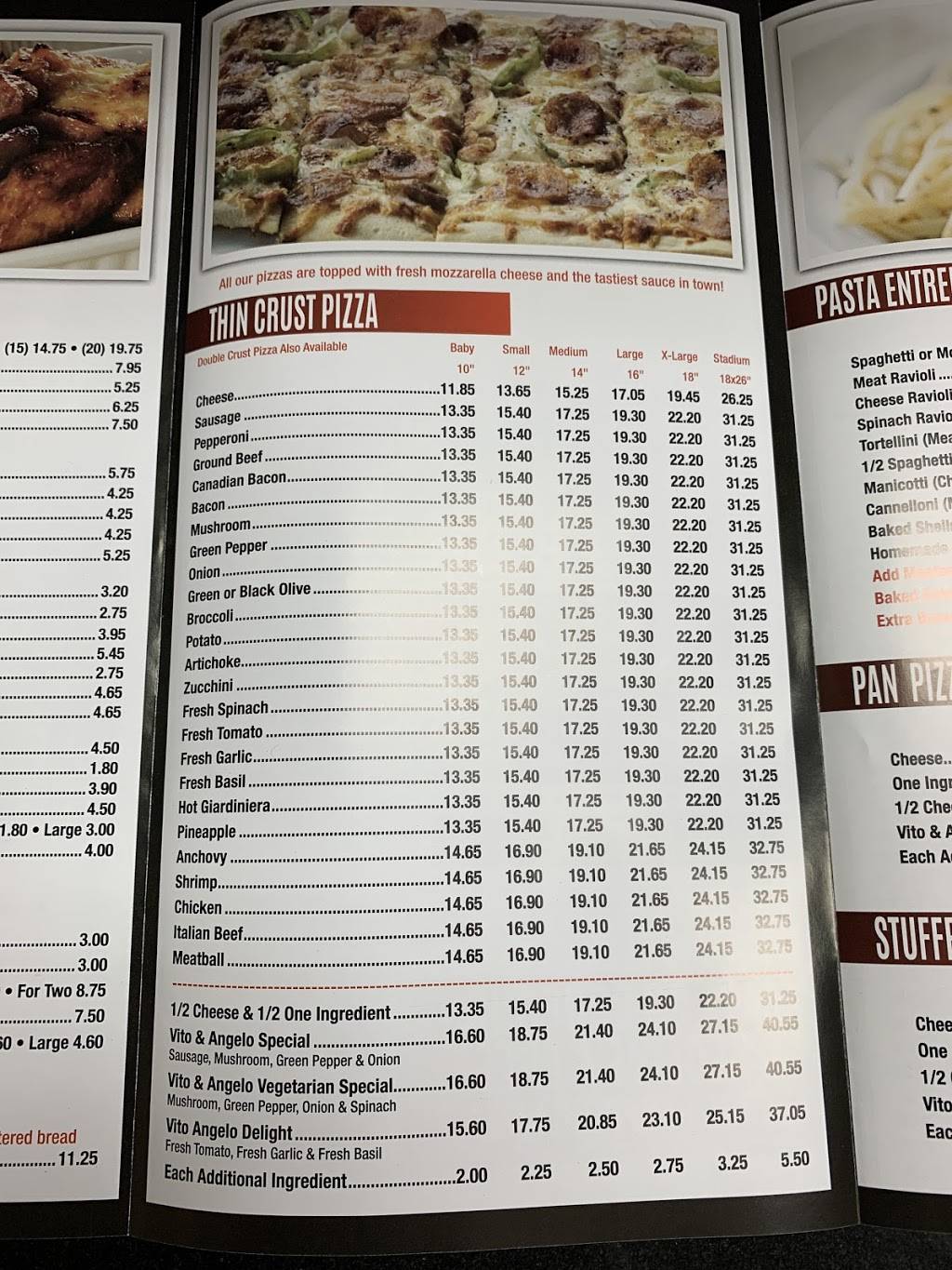 Vito & Angelo Pizzeria | restaurant | 3644 W Fullerton Ave, Chicago, IL 60647, USA | 7732784141 OR +1 773-278-4141