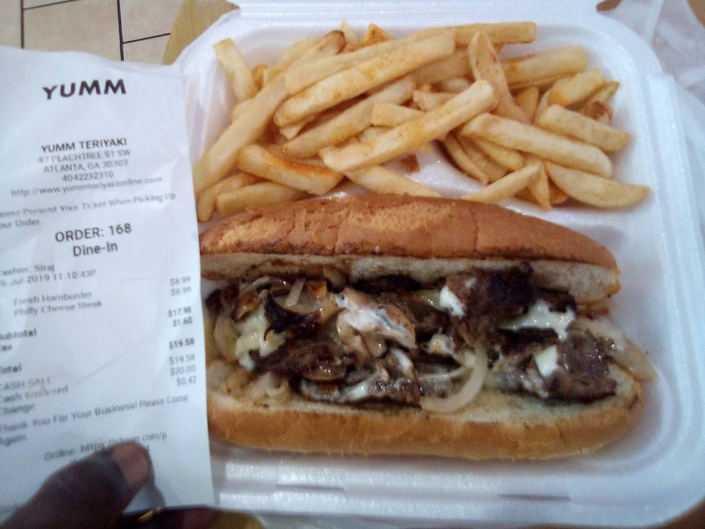 Yumm Teriyaki | restaurant | 87 Peachtree St SW, Atlanta, GA 30303, USA | 4042232310 OR +1 404-223-2310