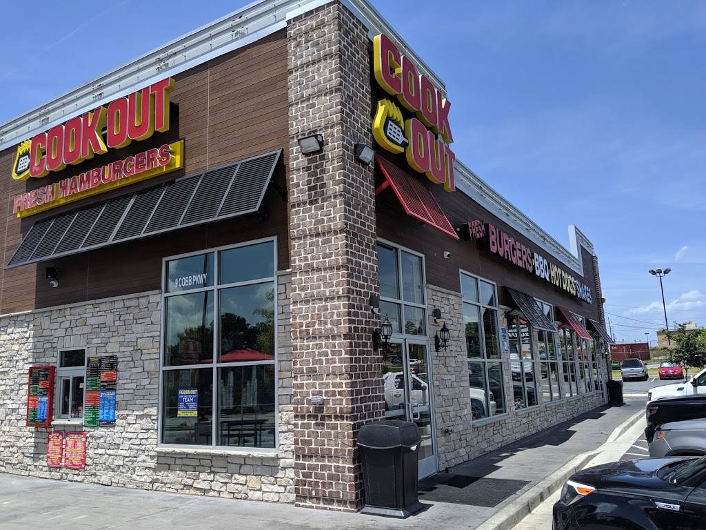 Cook Out | restaurant | 9 Cobb Pkwy N, Marietta, GA 30062, USA | 6786957921 OR +1 678-695-7921