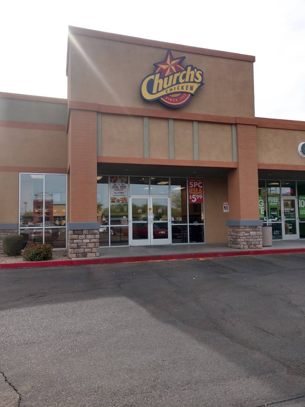 Churchs Chicken | restaurant | 13144 W Camelback Rd, Litchfield Park, AZ 85340, USA | 6239356282 OR +1 623-935-6282
