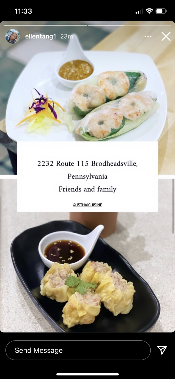 Js Thai Cuisine | restaurant | 2232 PA-115, Brodheadsville, PA 18322, USA | 5705599555 OR +1 570-559-9555