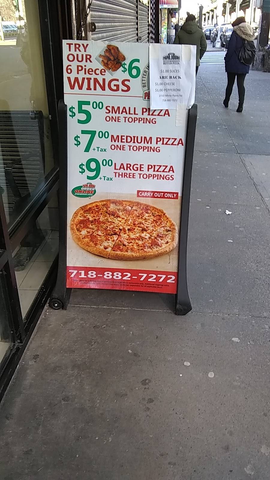 Papa Johns Pizza | restaurant | 2733 White Plains Rd, Bronx, NY 10467, USA | 7188827272 OR +1 718-882-7272
