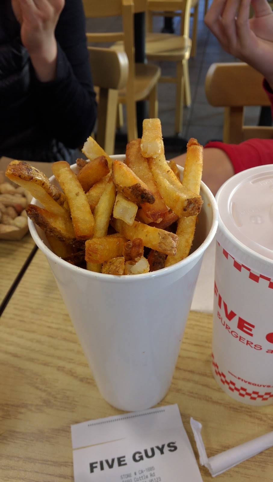 Five Guys | meal takeaway | 5660 Cottle Rd, San Jose, CA 95123, USA | 4083638200 OR +1 408-363-8200