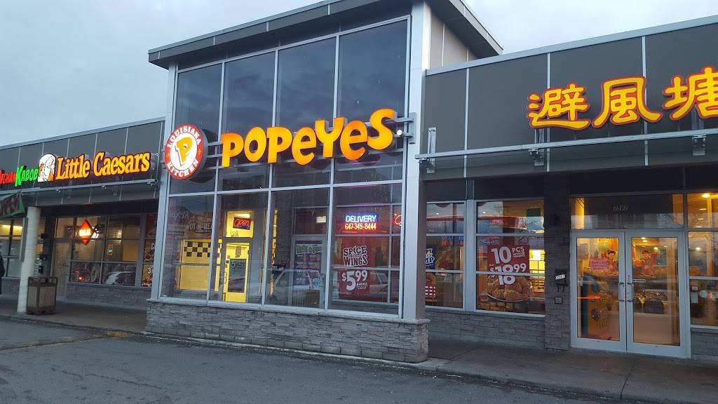 Popeyes | restaurant | 3591 Sheppard Ave E, Scarborough, ON M1T 3K8, Canada | 6473458444 OR +1 647-345-8444