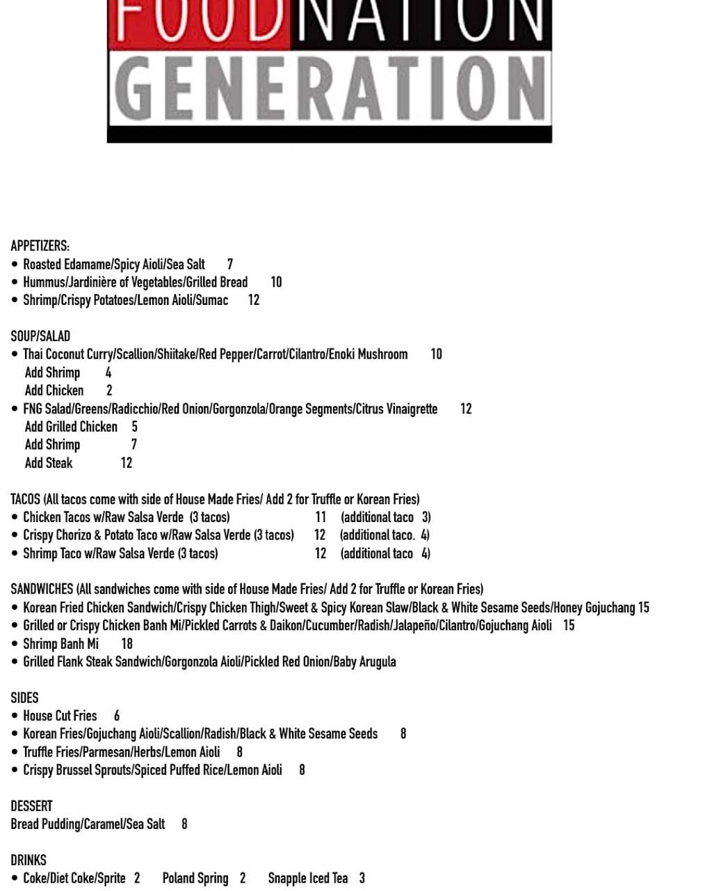 Food Nation Generation | meal takeaway | 26 Pinelawn Rd, Melville, NY 11747, USA | 5164149109 OR +1 516-414-9109