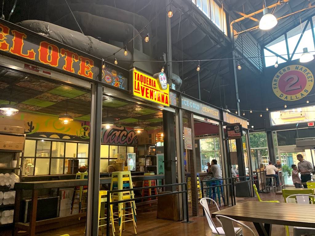 Taqueria La Ventana | restaurant | Farmers Market, 920 S Harwood St Suite 140, Dallas, TX 75201, USA | 2146468181 OR +1 214-646-8181