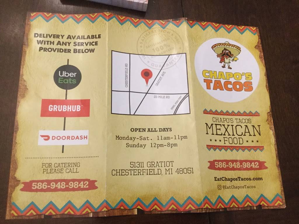Chapos Tacos | restaurant | 51311 Gratiot Ave, New Baltimore, MI 48051, USA | 5869489842 OR +1 586-948-9842