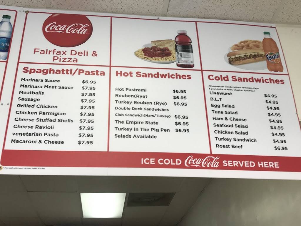 Fairfax Deli & Pizza | restaurant | 7173 Lee Hwy, Falls Church, VA 22046, USA | 7035325981 OR +1 703-532-5981