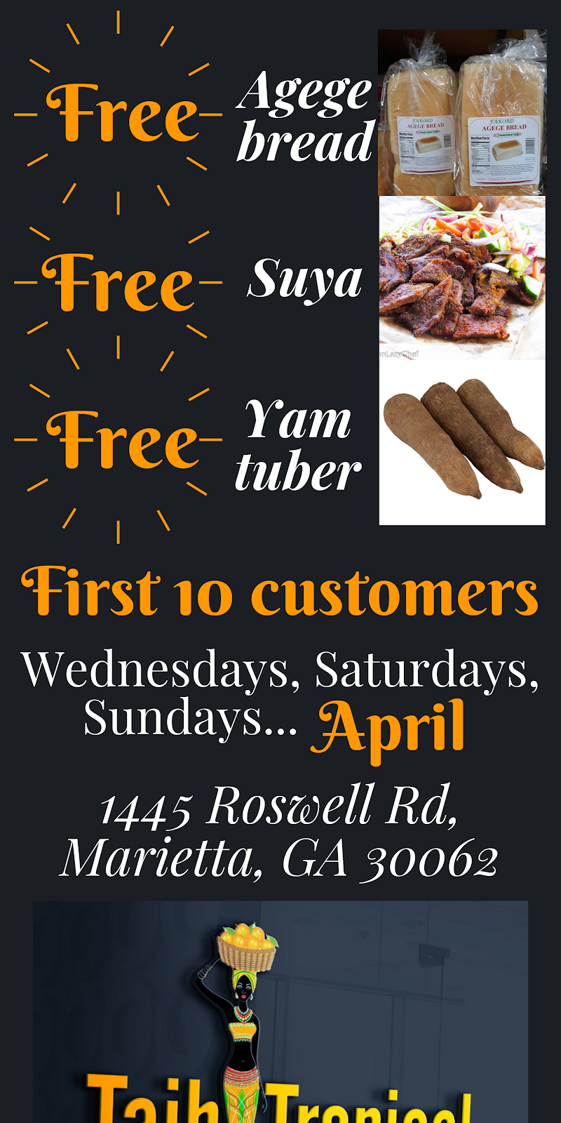 Taih Tropical food market | restaurant | 1445 Roswell Rd, Marietta, GA 30062, USA | 4043009439 OR +1 404-300-9439