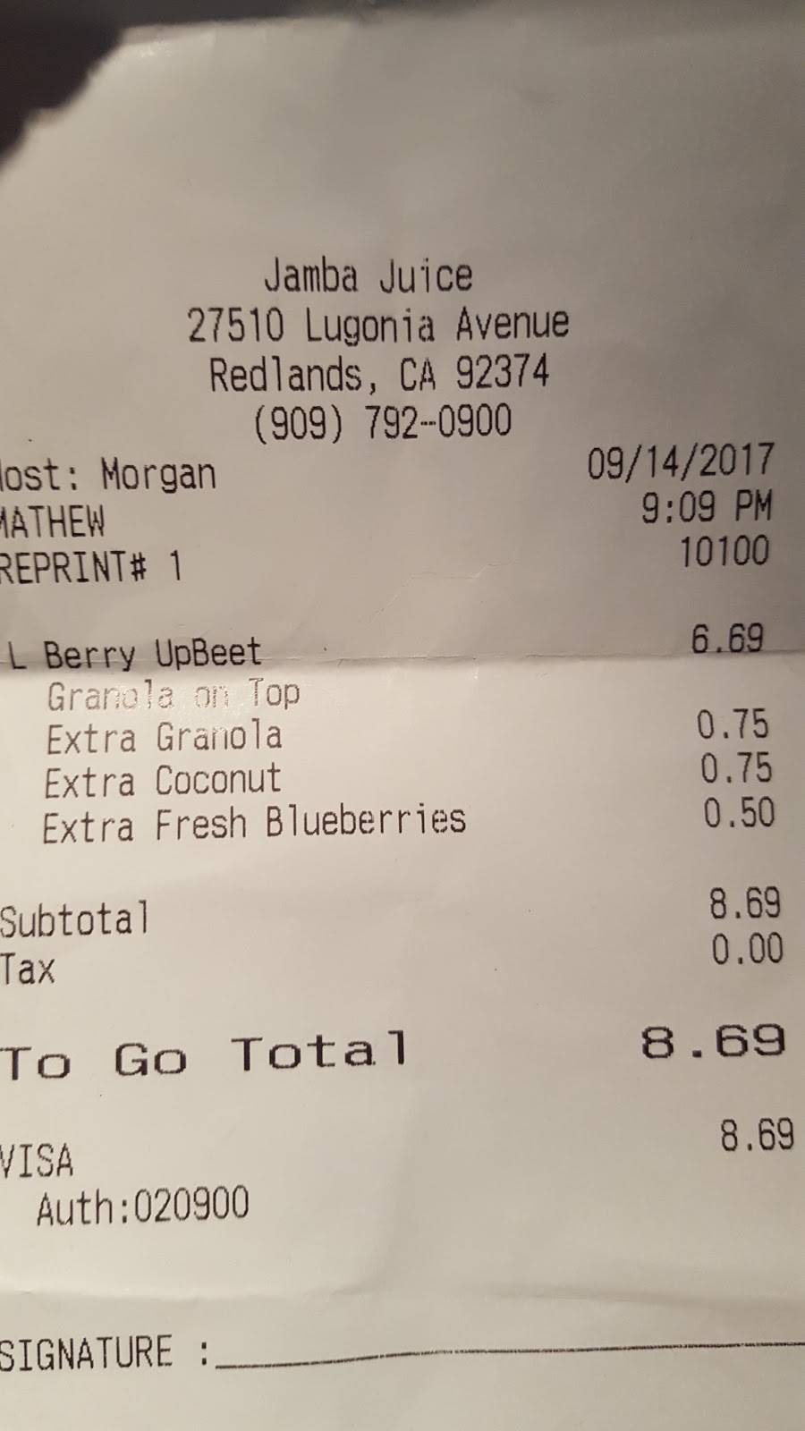 Jamba Juice Citrus Plaza | restaurant | 27510 W Lugonia Ave f, Redlands, CA 92374, USA | 9097920900 OR +1 909-792-0900