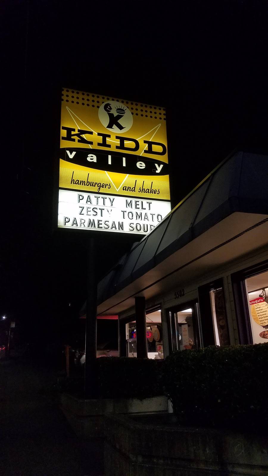 Kidd Valley | restaurant | 5502 25th Ave NE, Seattle, WA 98105, USA | 2065220890 OR +1 206-522-0890