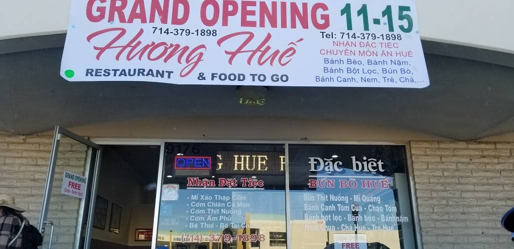 Huong Hue Food To Go | restaurant | 9176 Bolsa Ave, Westminster, CA 92683, USA | 7143791898 OR +1 714-379-1898