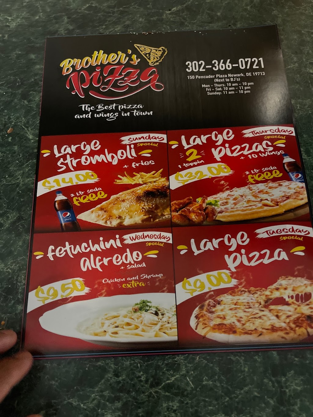 Brothers Pizza | restaurant | 150 Pencader Plaza, 366 07 21 #302, Newark, DE 19713, USA | 3023660721 OR +1 302-366-0721