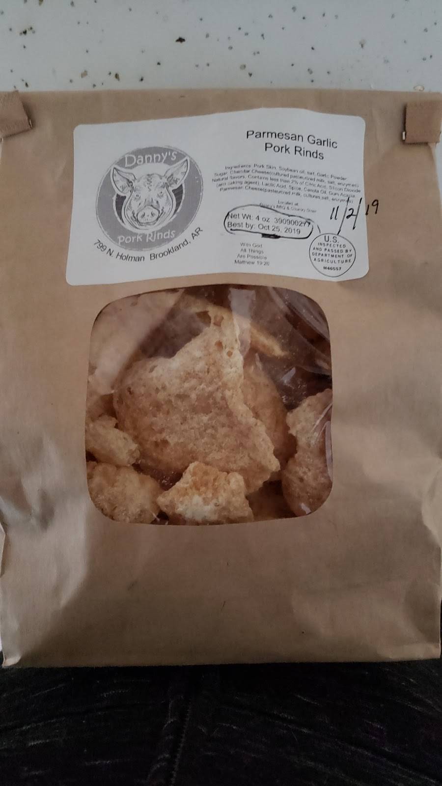 Dannys Pork Rinds | restaurant | 799 N Holman St, Brookland, AR 72417, USA | 8703164409 OR +1 870-316-4409