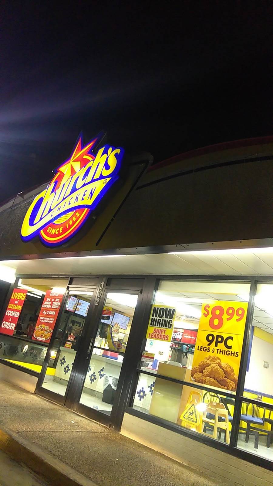 Churchs Chicken | restaurant | 302 S Pleasantburg Dr, Greenville, SC 29607, USA | 8642327408 OR +1 864-232-7408