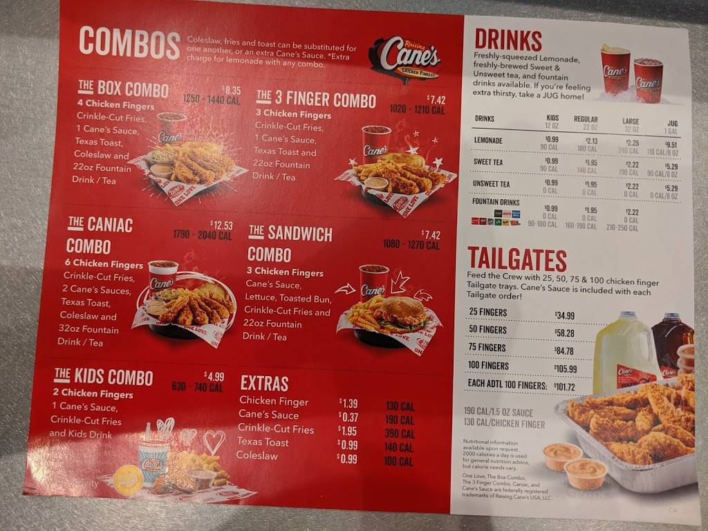 Raising Canes Chicken Fingers | meal takeaway | 6312 Panama Ln, Bakersfield, CA 93313, USA | 6616640108 OR +1 661-664-0108