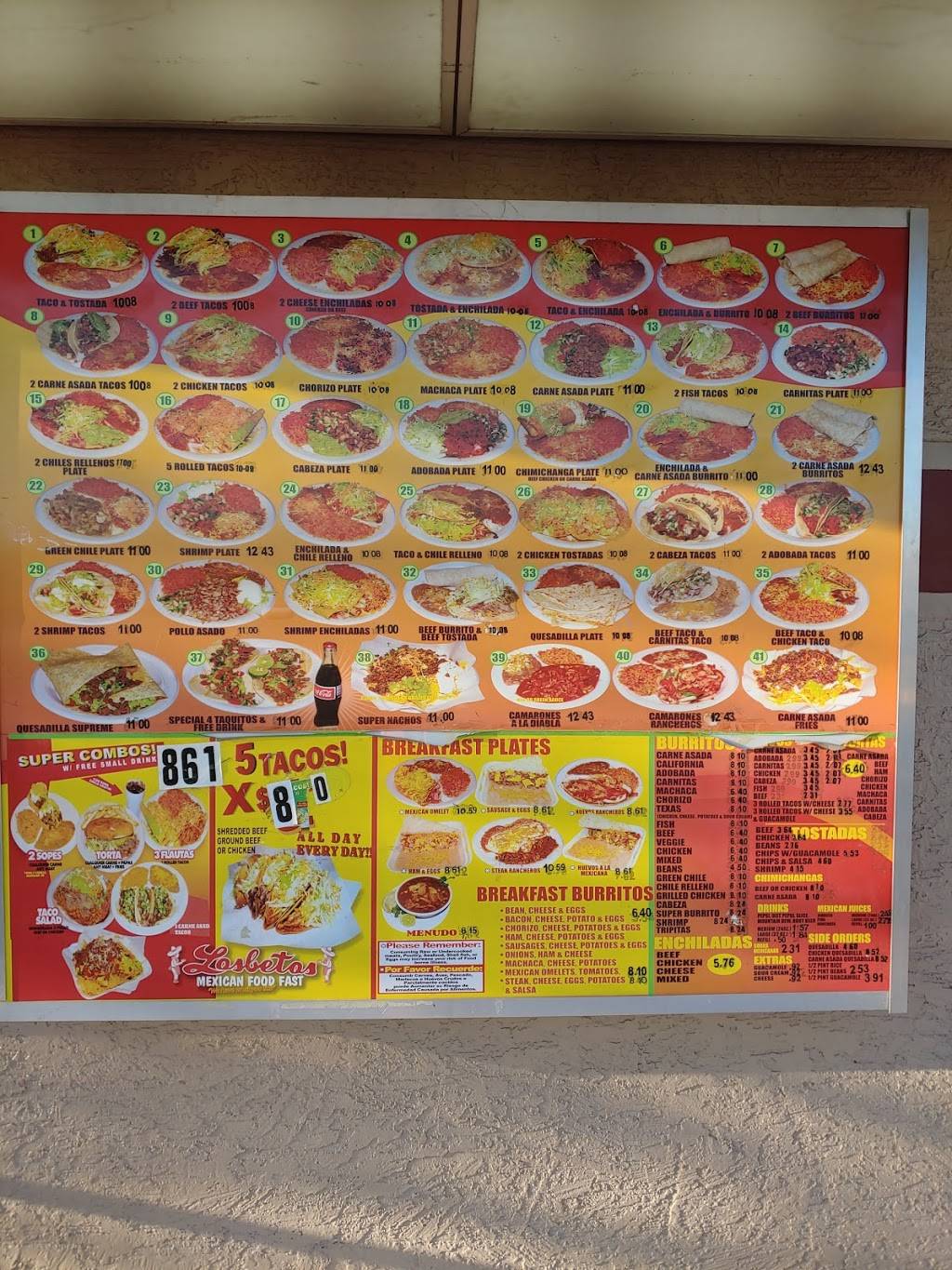 Los Betos | restaurant | 3217 E Greenway Rd, Phoenix, AZ 85032, USA | 6022835190 OR +1 602-283-5190