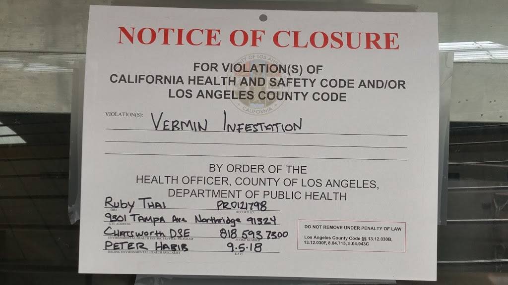 Ruby Thai Kitchen | restaurant | 9301 Tampa Ave #107, Northridge, CA 91324, USA | 8187187145 OR +1 818-718-7145