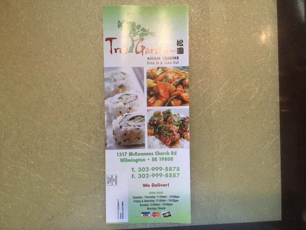 Tree Garden | restaurant | 1317 McKennans Church Rd, Wilmington, DE 19808, USA | 3029998878 OR +1 302-999-8878