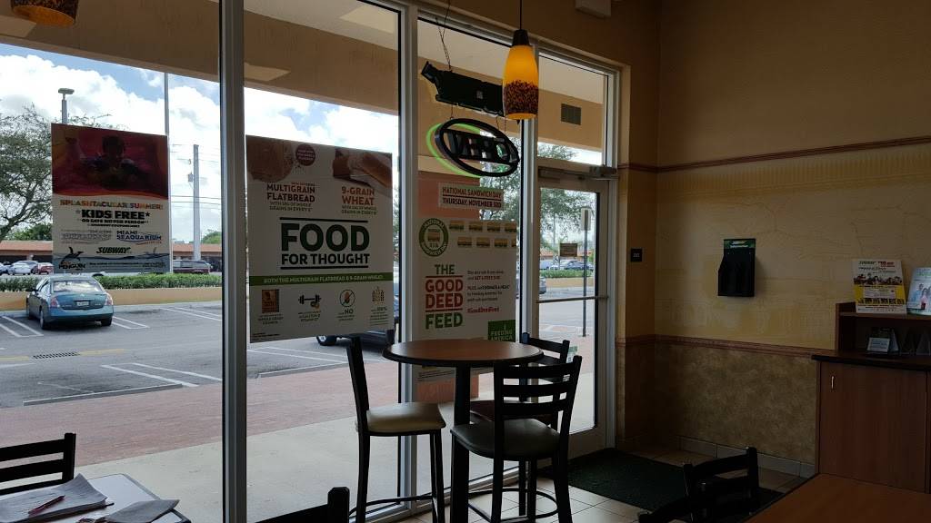 Subway | restaurant | 701 NW 183rd St, Miami Gardens, FL 33169, USA | 3054937521 OR +1 305-493-7521