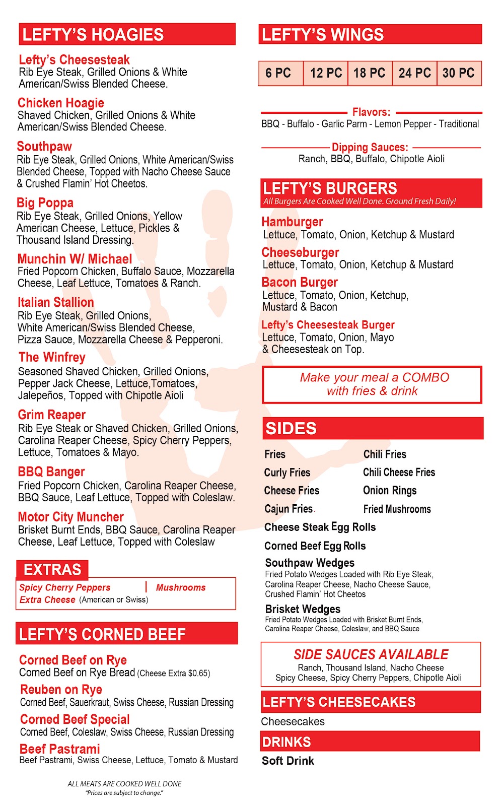 Leftys Cheesesteaks | restaurant | 9867 Magnolia Ave #100, Riverside, CA 92503, USA | 9515303301 OR +1 951-530-3301