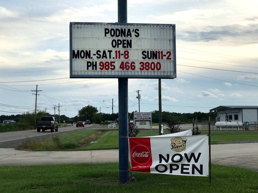 Podna’s Cajun Cooking & Specialty Meats | restaurant | 5020 LA-56, Chauvin, LA 70344, USA | 9854663800 OR +1 985-466-3800