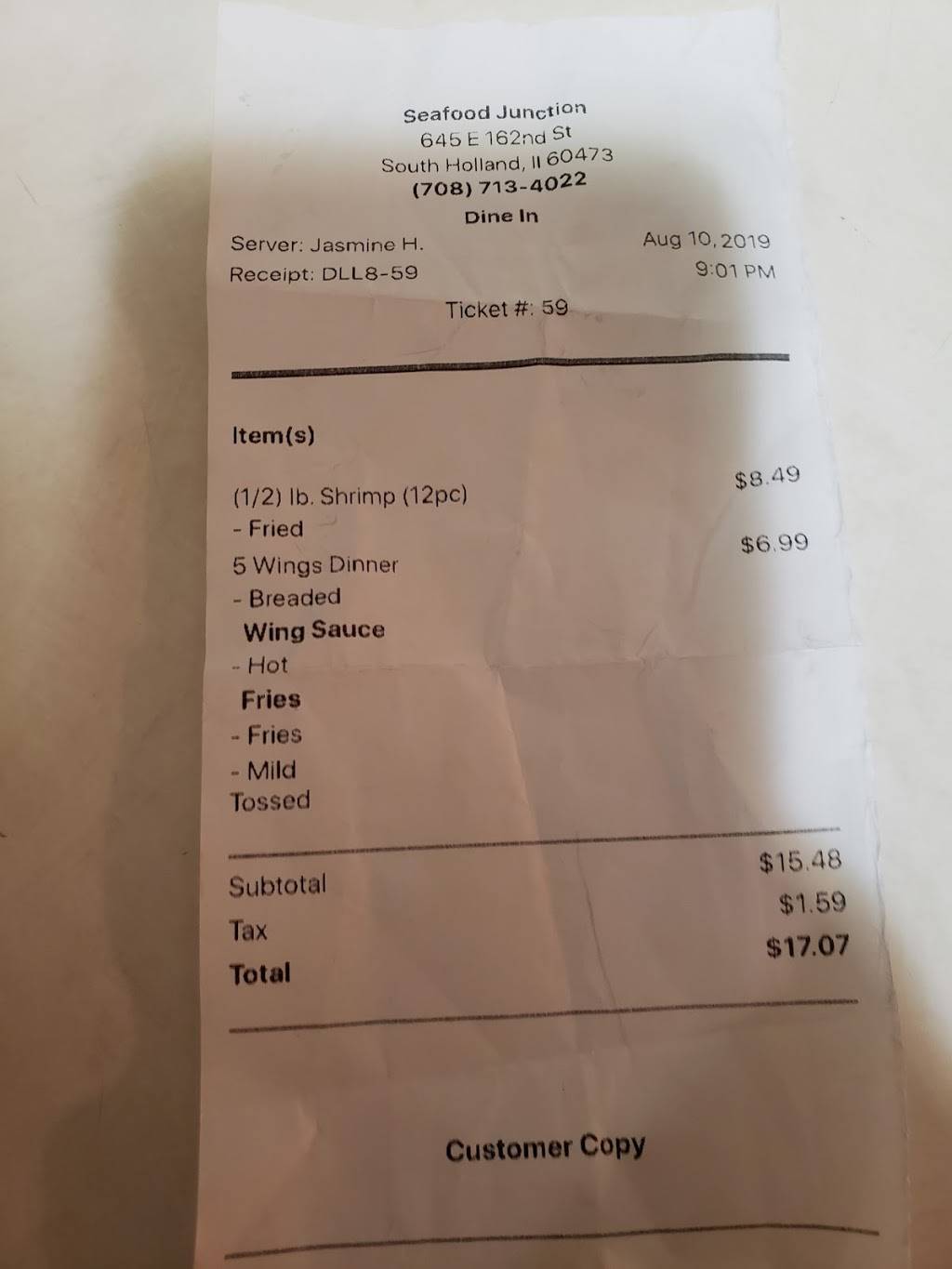 Seafood junction | restaurant | 645 E 162nd St, South Holland, IL 60473, USA | 7087134022 OR +1 708-713-4022