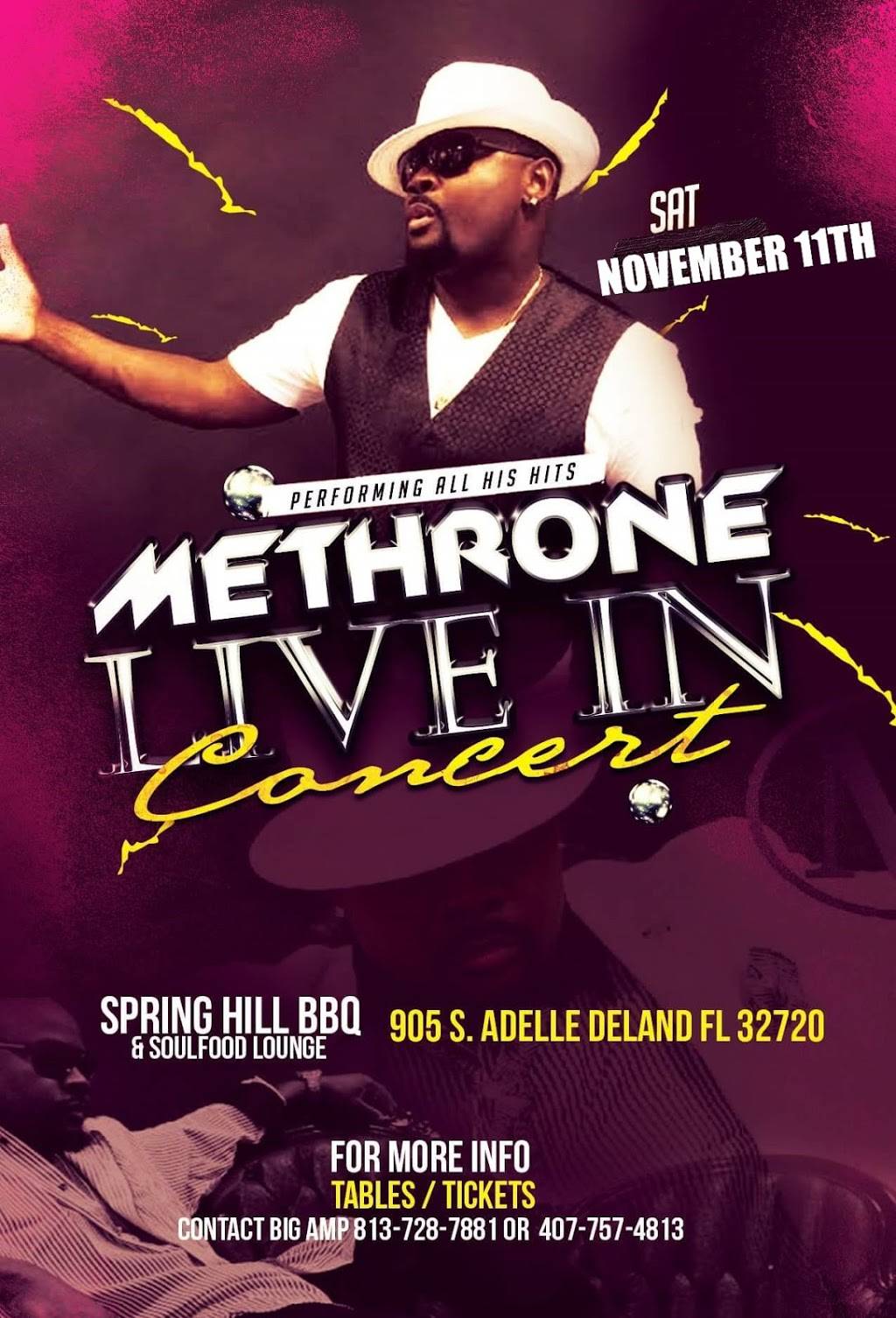 Spring Hill BBQ & Soul Food Lounge Inc. | restaurant | 905 S Adelle Ave, DeLand, FL 32720, USA | 3868732675 OR +1 386-873-2675