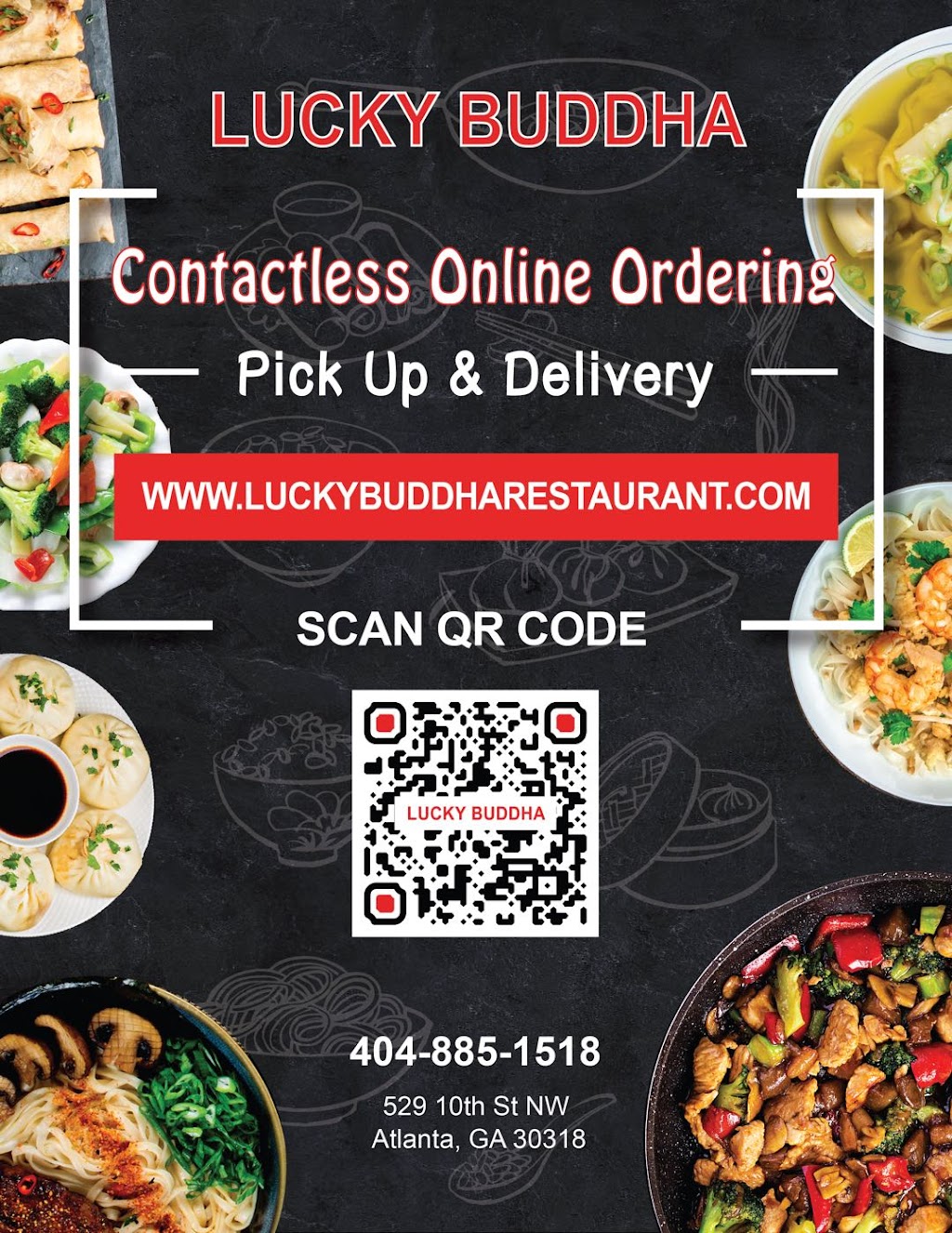 Lucky Buddha | restaurant | 529 10th St NW, Atlanta, GA 30318, USA | 4048851518 OR +1 404-885-1518