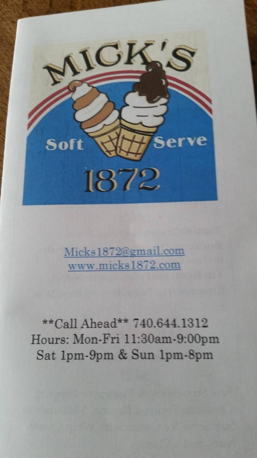 Micks 1872 | restaurant | 1872 Cherry Valley Rd, Newark, OH 43055, USA | 7406441312 OR +1 740-644-1312