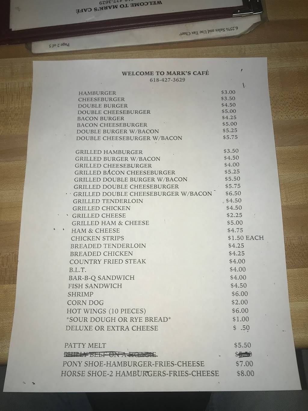 Marks Cafe | restaurant | 233 W Cumberland Rd, Brownstown, IL 62418, USA | 6184273629 OR +1 618-427-3629