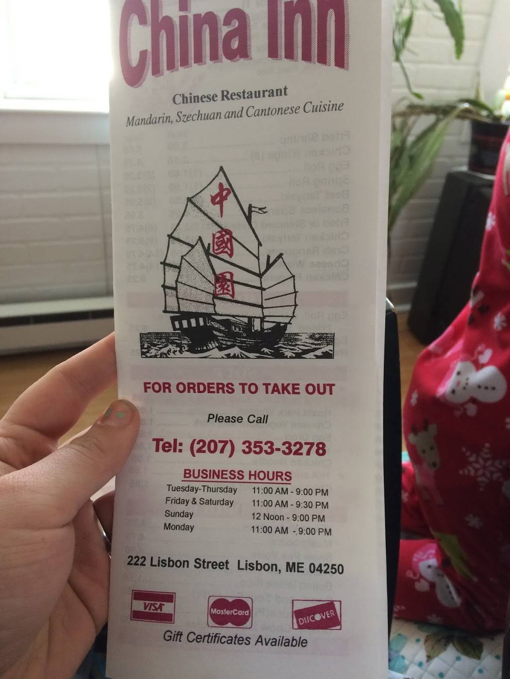 China Inn Restaurant | restaurant | 222 Lisbon St, Lisbon, ME 04250, USA | 2073533278 OR +1 207-353-3278