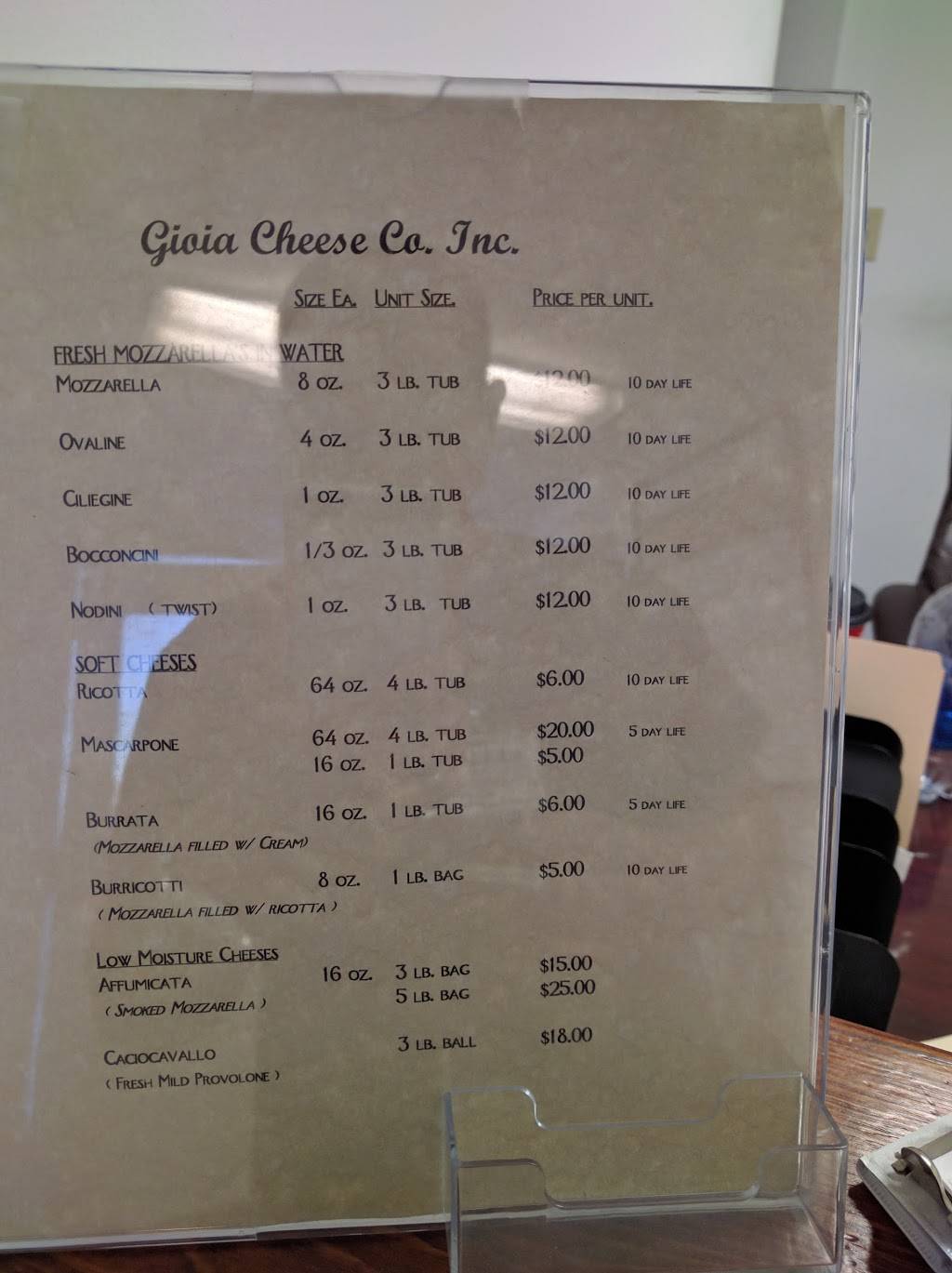 Gioia Cheese Co | restaurant | 1605 Potrero Ave, South El Monte, CA 91733, USA | 6264446015 OR +1 626-444-6015